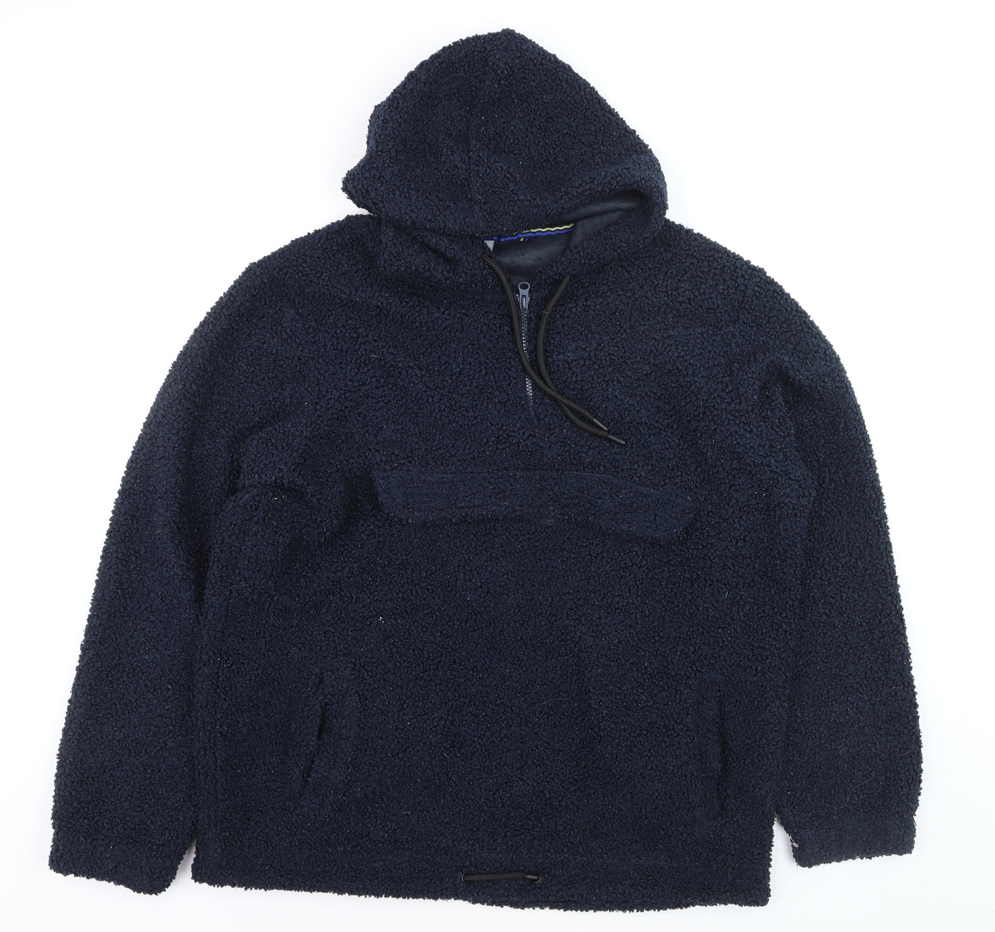 Larsson & Co Men's Blue Fleece Pullover Hoodie L