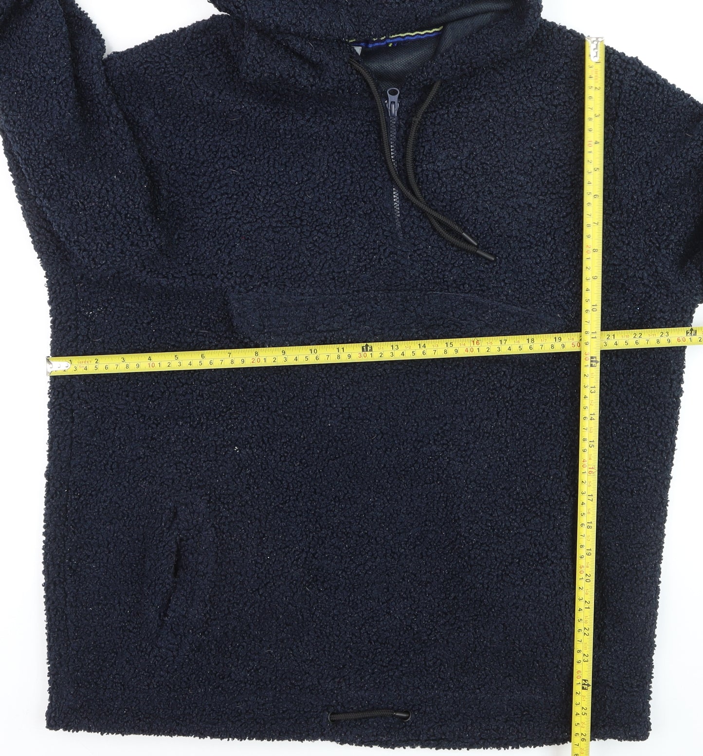 Larsson & Co Men's Blue Fleece Pullover Hoodie L