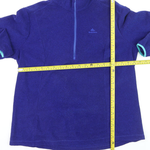 Quechua Men Blue XL Fleece 1/4 Zip Pullover Sweatshirt