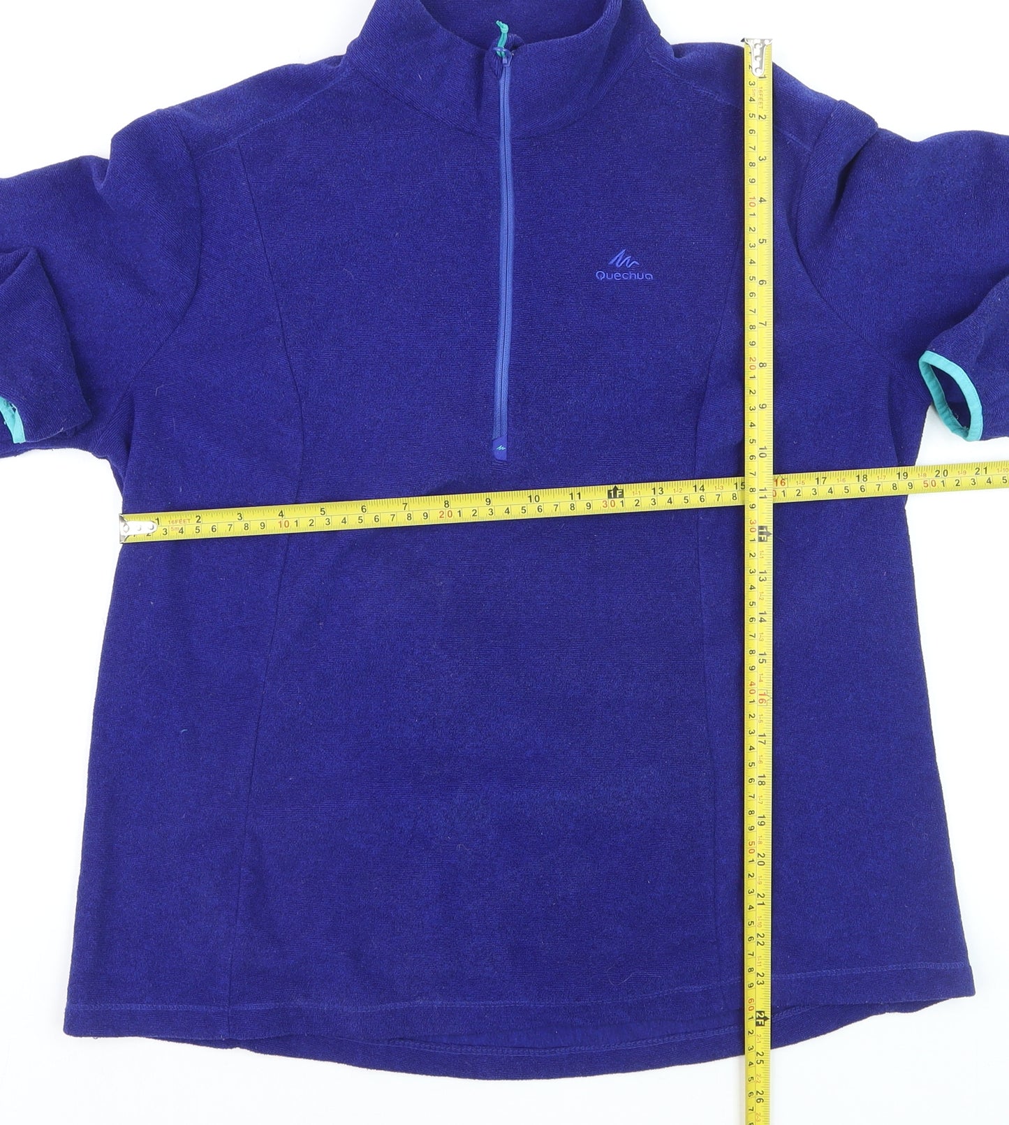 Quechua Men Blue XL Fleece 1/4 Zip Pullover Sweatshirt
