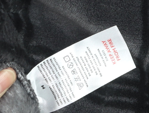 Lyle & Scott Men's Grey Check Fleece Hooded Robe M