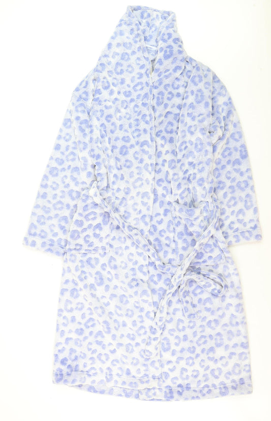 Marks and Spencer Women’s Blue Animal Print Fleece Robe S