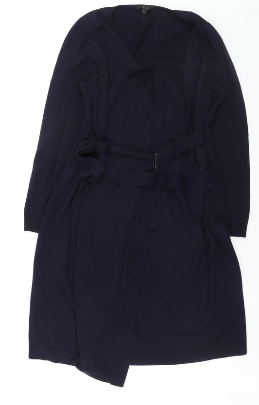 COS Women’s Blue Wool Wrap Cardigan Jumper Size L