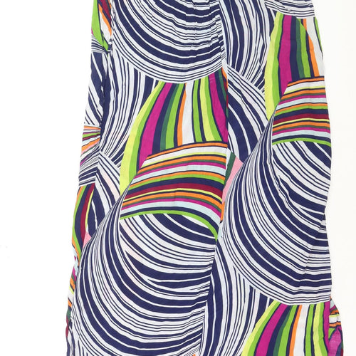 Next Women’s Multicoloured Halter Midi Slip Dress Size 14 Summer Beach Style