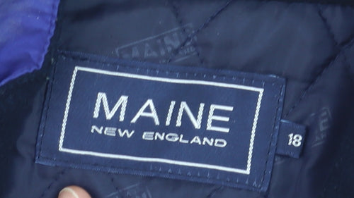 Maine New England Womens Blue Size 18 Waterproof Full Zip Jacket