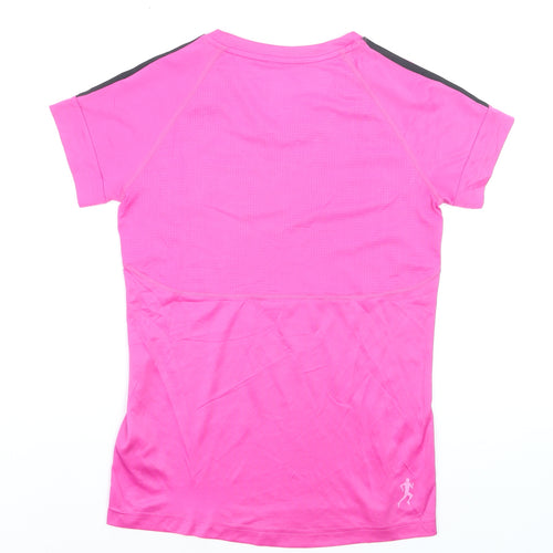 Adidas Girls Pink Climalite Short Sleeve Athletic T-Shirt Size 14 Years