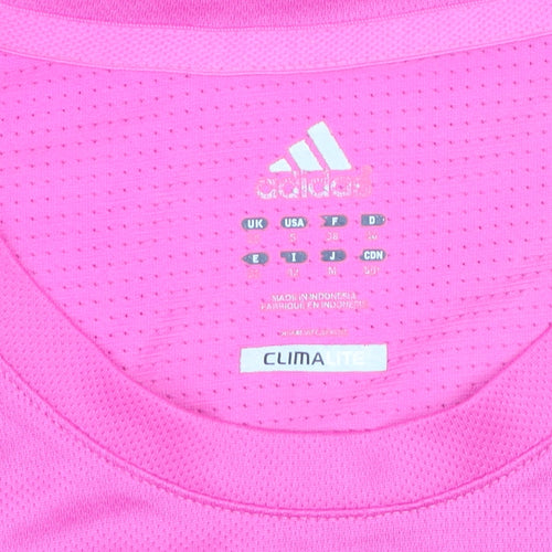 Adidas Girls Pink Climalite Short Sleeve Athletic T-Shirt Size 14 Years