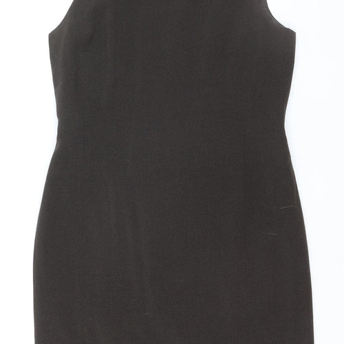 Episode Women Brown Wool Sleeveless Sheath Knee Length Dress Size 12