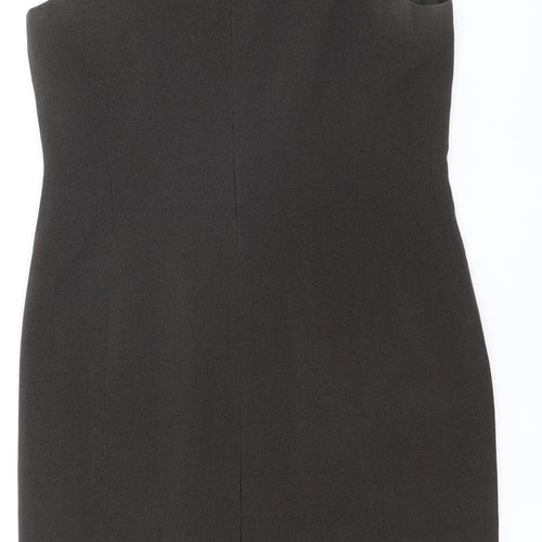 Episode Women Brown Wool Sleeveless Sheath Knee Length Dress Size 12