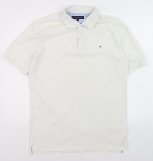 Tommy Hilfiger Men’s White Golf Polo Shirt XL Cotton Blend
