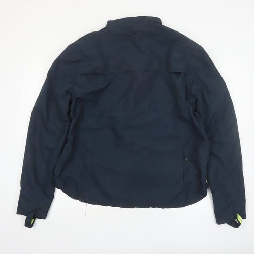 Crane Men's Blue Lightweight Windbreaker Jacket L Reflective Cycling Coat