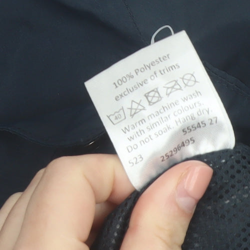 Crane Men's Blue Lightweight Windbreaker Jacket L Reflective Cycling Coat