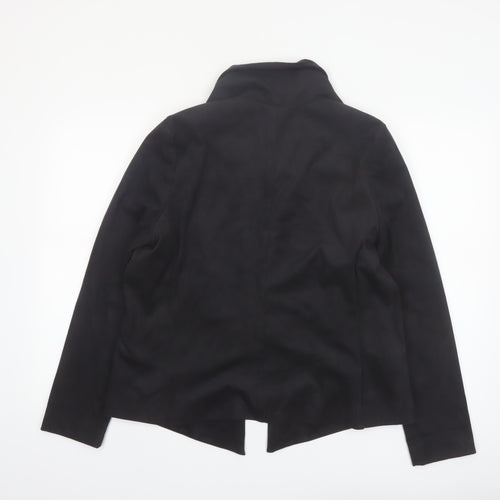 Oasis Women's Black L Lightweight Open Draped Jacket