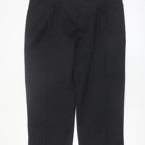 Arco Mens Black 38 Regular Workwear Trousers Polyester Cotton