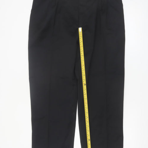 Arco Mens Black 38 Regular Workwear Trousers Polyester Cotton