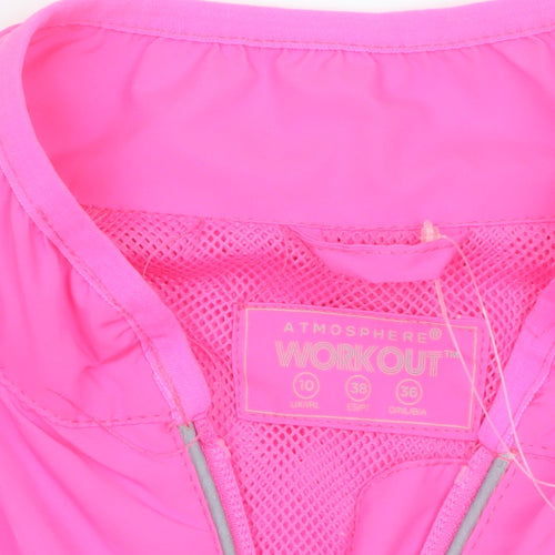 Atmosphere Womens Pink Size 10 Workout Windbreaker Jacket