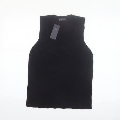 Marks and Spencer Women's Black Sleeveless Tank Top Size 20