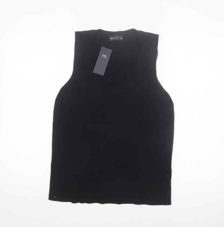 Marks and Spencer Women's Black Sleeveless Tank Top Size 20