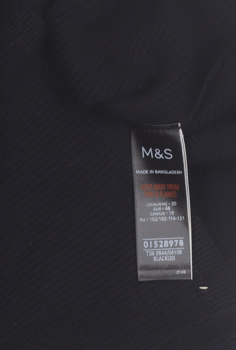 Marks and Spencer Women's Black Sleeveless Tank Top Size 20
