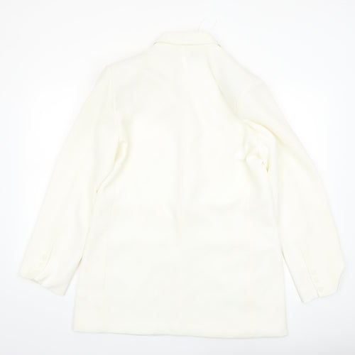 Nasty Gal Women’s White Tuxedo Blazer UK 8 Shawl Lapel