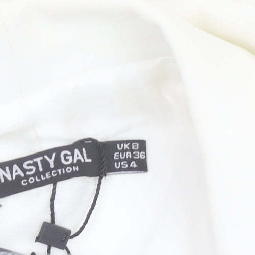 Nasty Gal Women’s White Tuxedo Blazer UK 8 Shawl Lapel