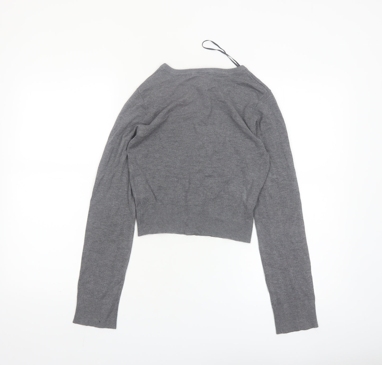 H&M Divided Womens Grey Knit Long Sleeve Cardigan 2XS Slim Fit