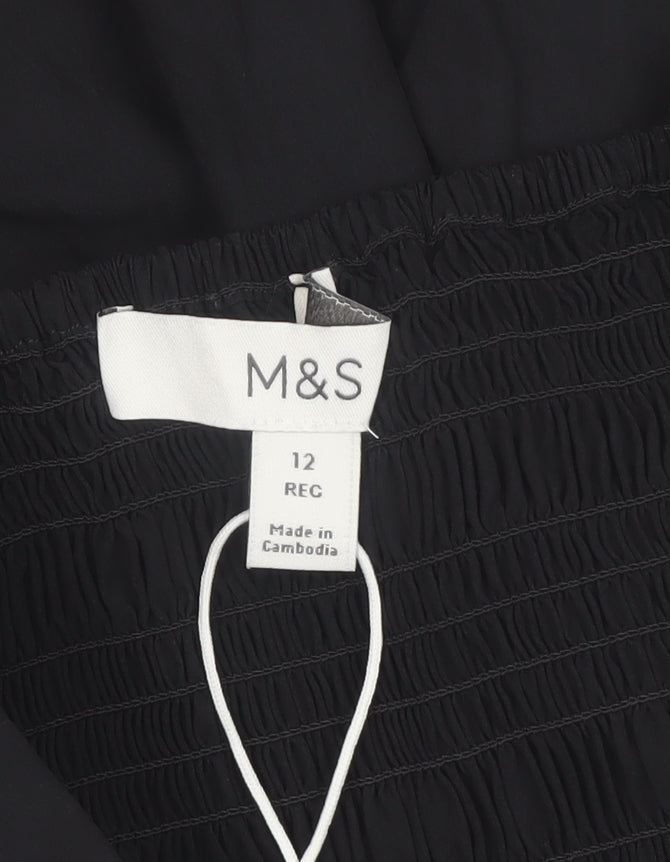 Marks and Spencer Women’s Black A-Line Short Sleeveless Dress Size 12