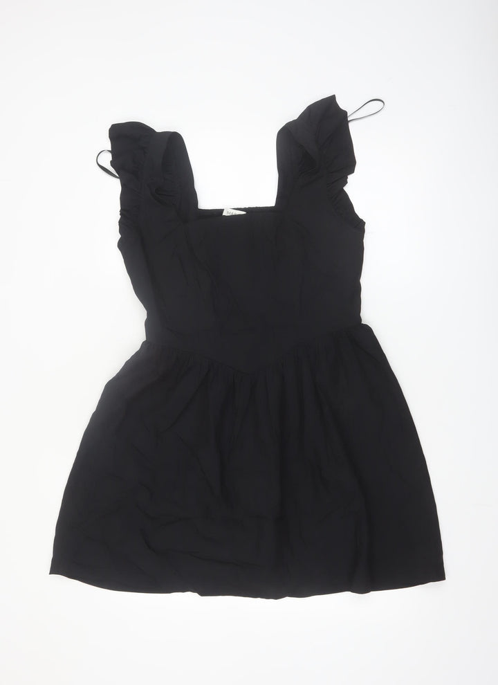 Marks and Spencer Women's Black Size 12 Sleeveless Skater Dress