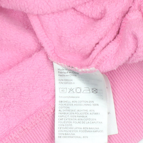 H&M Women Pink Mickey Mouse Pullover Hoodie Size S