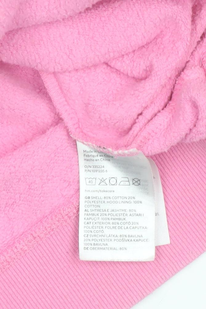 H&M Women Pink Mickey Mouse Pullover Hoodie Size S