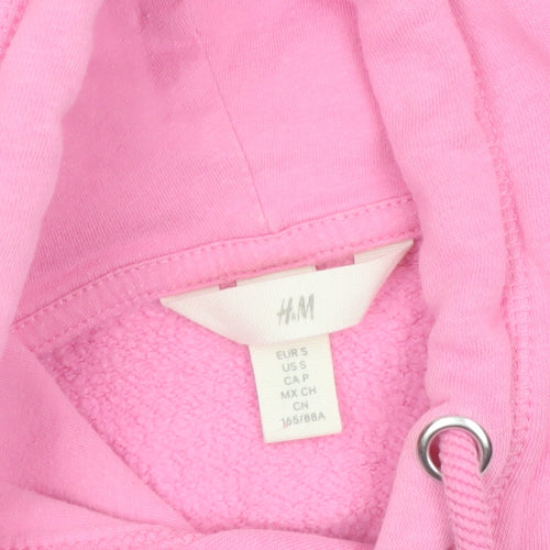 H&M Women Pink Mickey Mouse Pullover Hoodie Size S