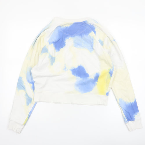 Champion Womens Blue Tie-Dye Pullover Sweatshirt Size M