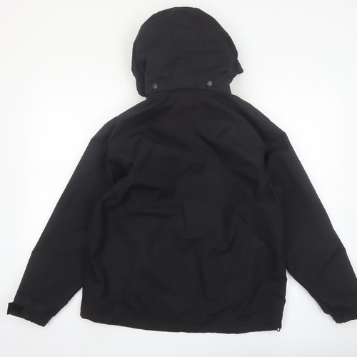 Helly Hansen Boys Black Hooded Waterproof Rain Coat Jacket 14 Years