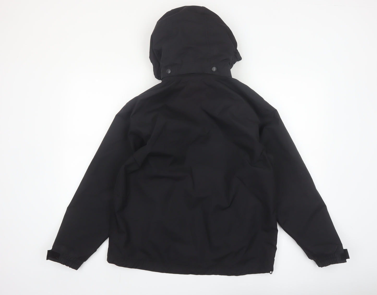 Helly Hansen Boys Black Hooded Waterproof Rain Coat Jacket 14 Years