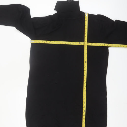 New Look Women Black Roll Neck Long Sleeve Jumper Dress Size 18