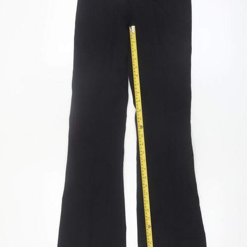 Marks and Spencer Womens Black Flared Stretch Trousers Size 6