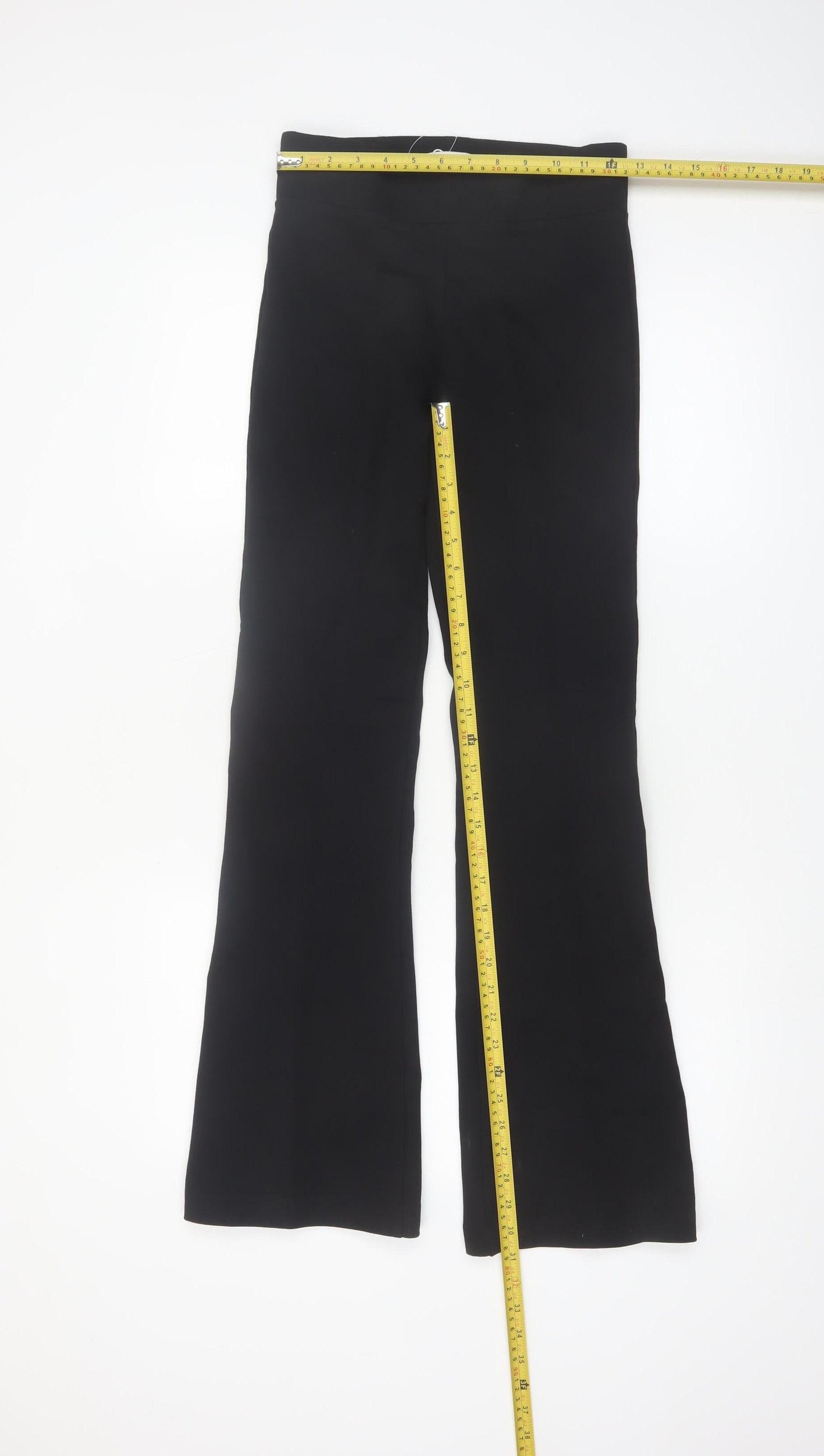 Marks and Spencer Womens Black Flared Stretch Trousers Size 6