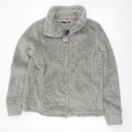 Esmara Women Grey Fleece Zip Up Jacket Size 18 Regular