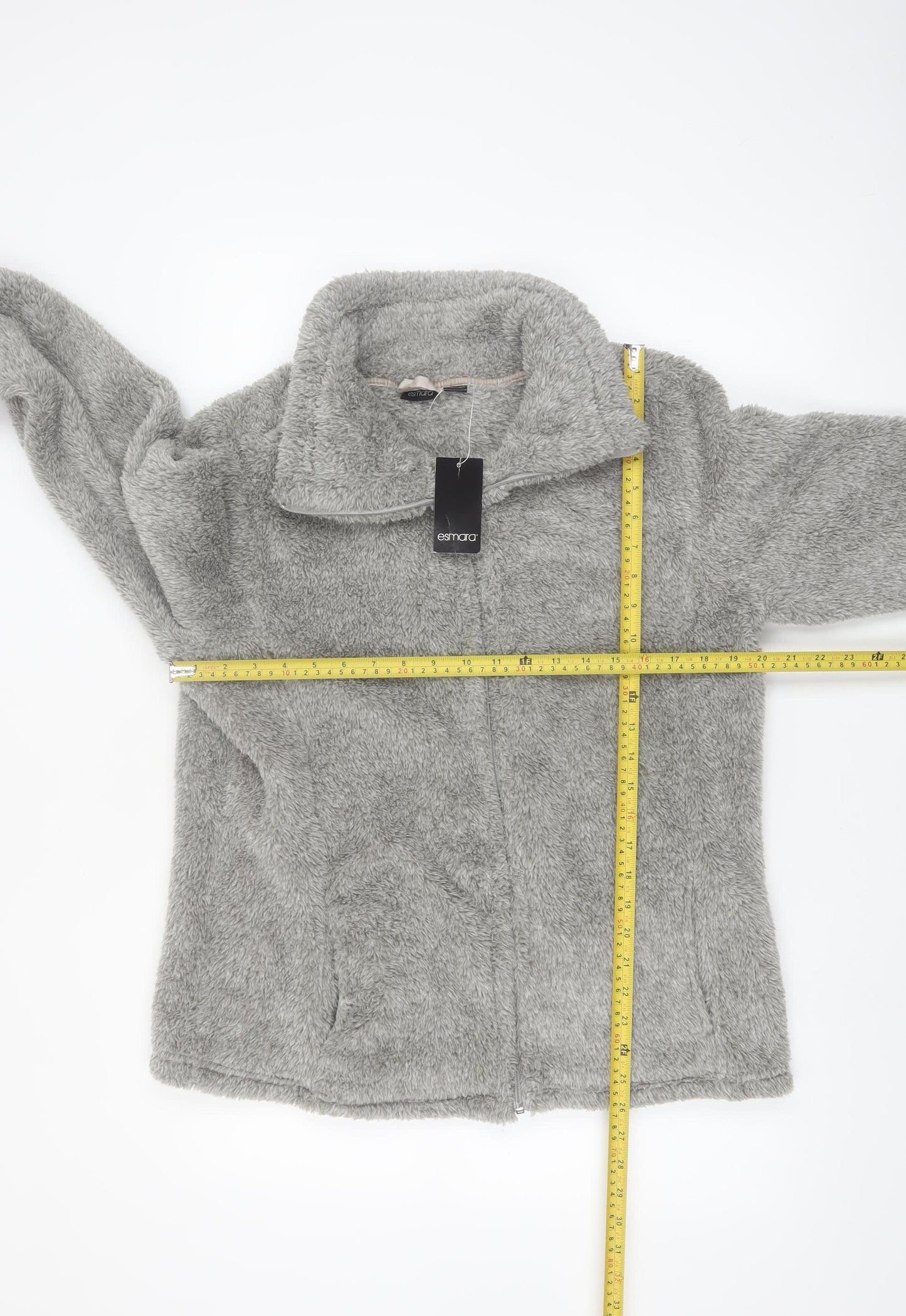 Esmara Women Grey Fleece Zip Up Jacket Size 18 Regular