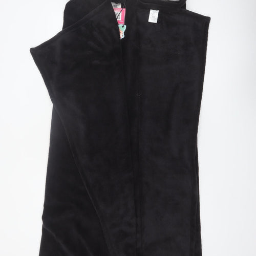 Chelsea Peers Women Black Fleece Panda Hooded Robe One Size