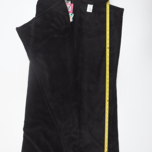 Chelsea Peers Women Black Fleece Panda Hooded Robe One Size