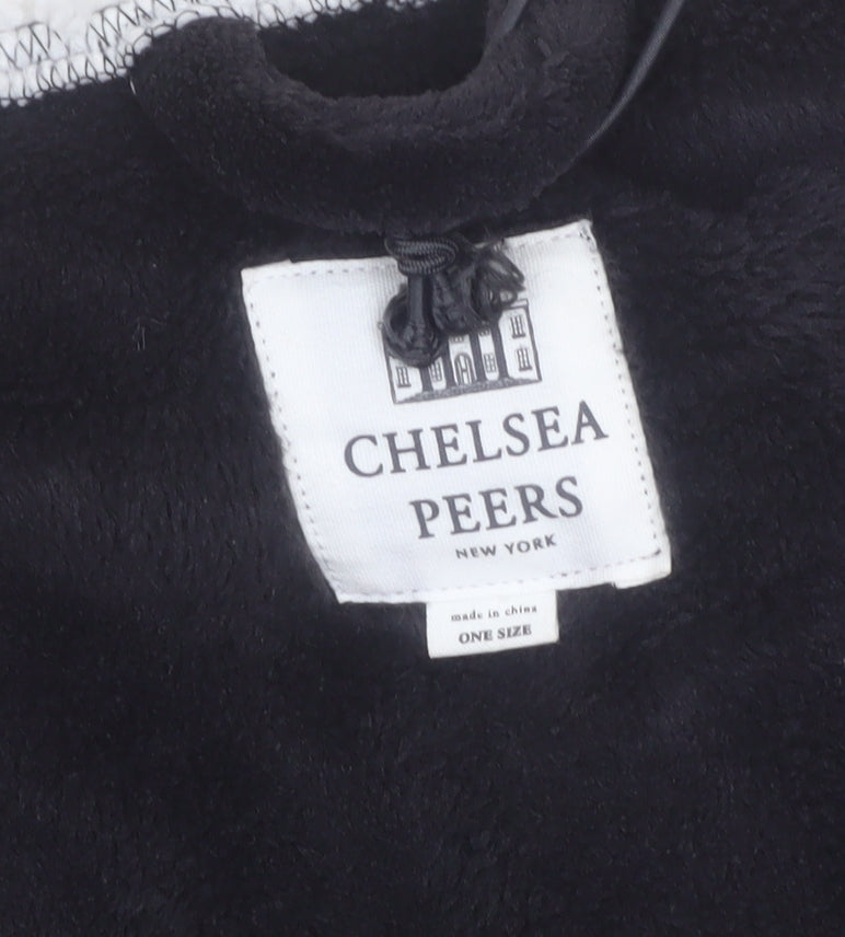 Chelsea Peers Women Black Fleece Panda Hooded Robe One Size