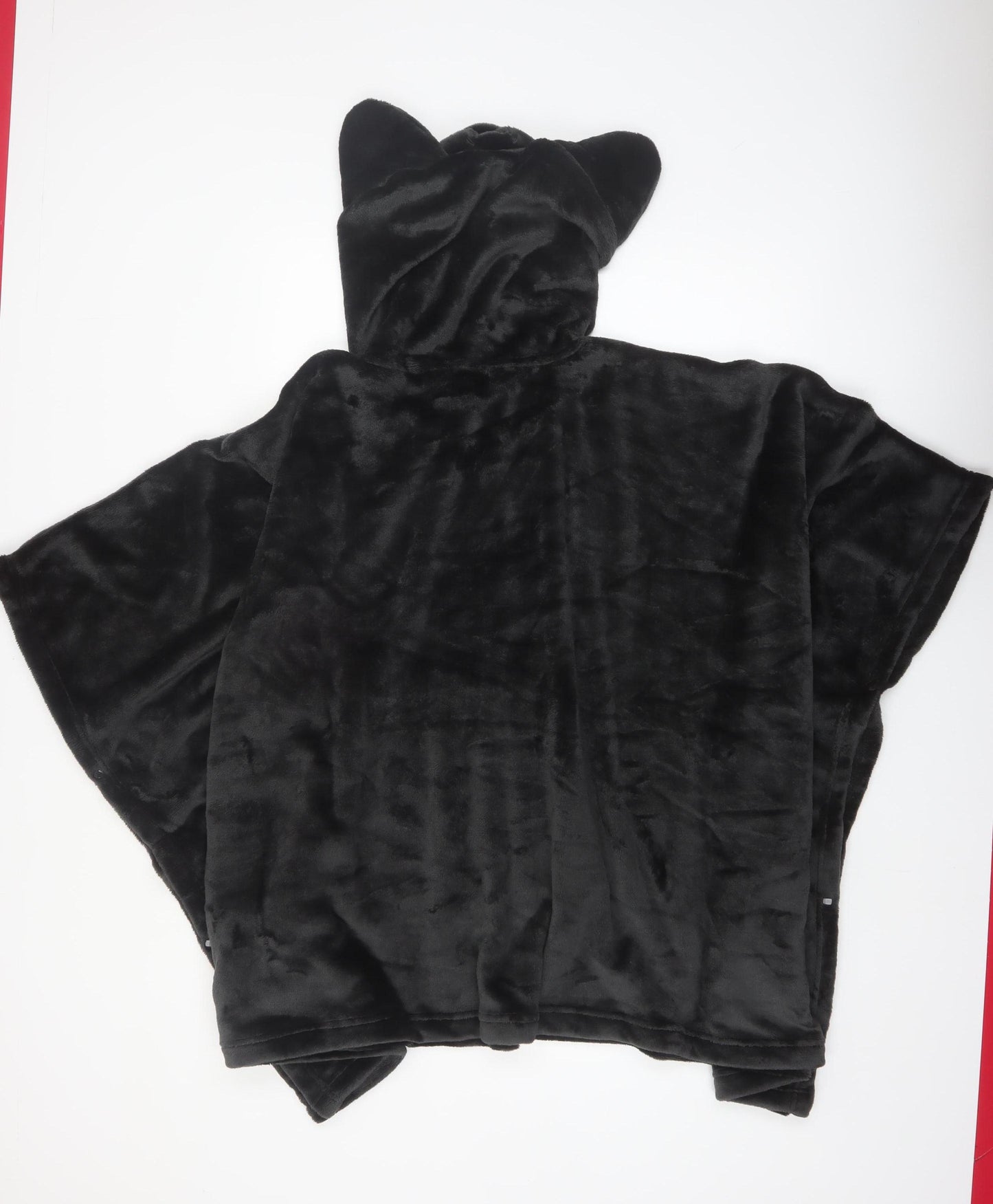 Marks and Spencer Women Black Cat Hooded Fleece Robe M