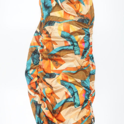 PrettyLittleThing Women’s Multicoloured Halter Slip Dress Size 8