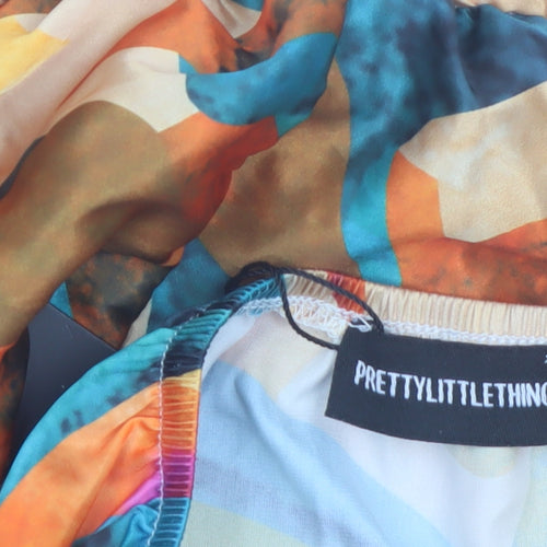 PrettyLittleThing Women’s Multicoloured Halter Slip Dress Size 8