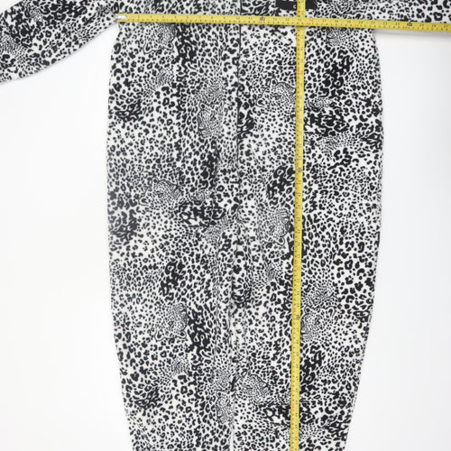 Love to Lounge Women's Black Animal Print Fleece One Piece Size 18-20