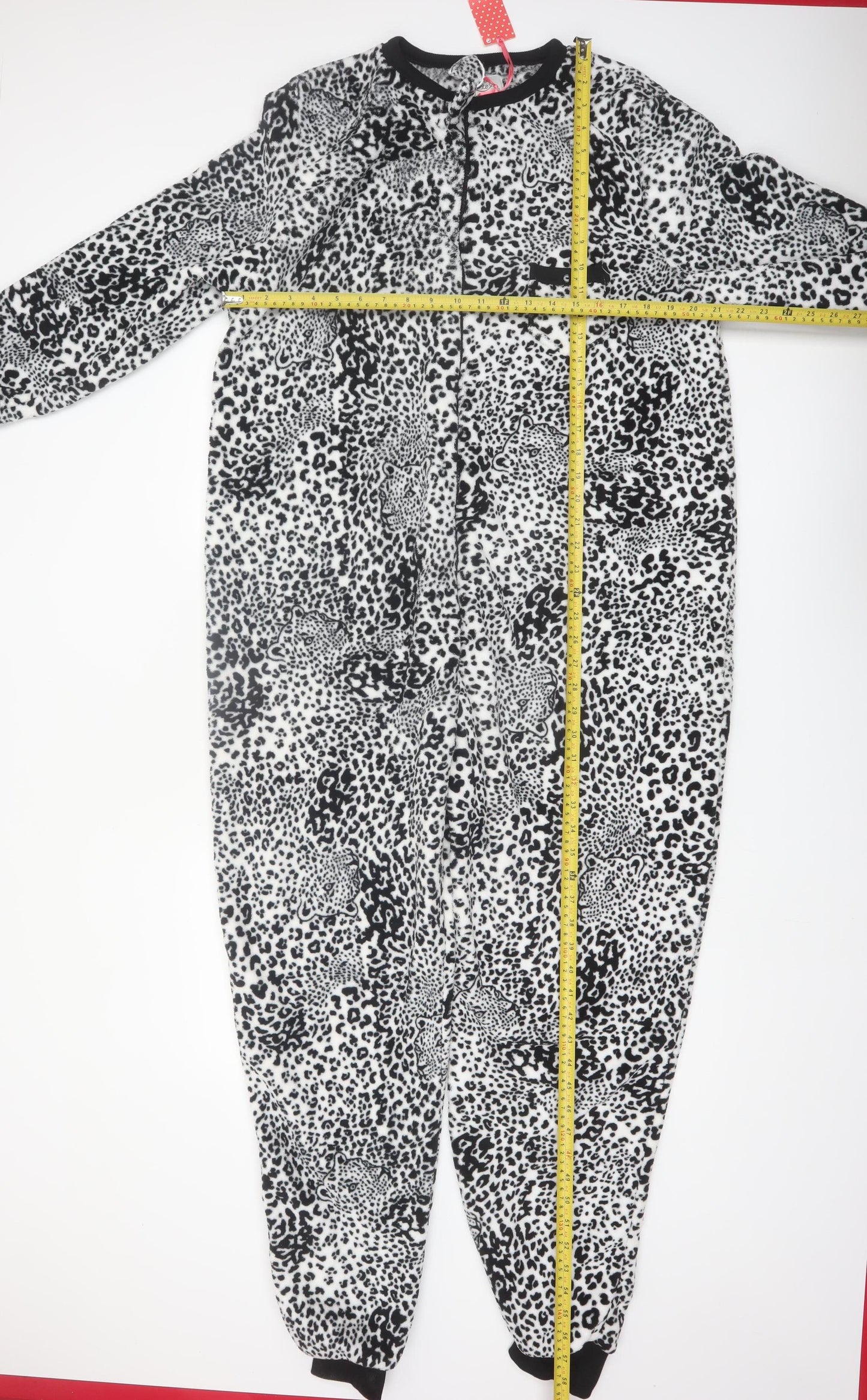 Love to Lounge Women's Black Animal Print Fleece One Piece Size 18-20