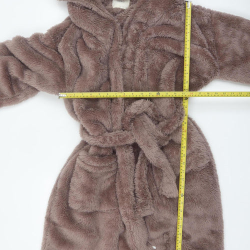 Marks and Spencer Women's Brown Fleece Hooded Robe L