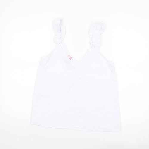 Savida Women White XS Ruffle Strap Camisole Tank Top