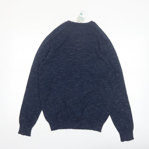 Primark Men's Blue Medium Crew Neck Cotton Blend Pullover Jumper